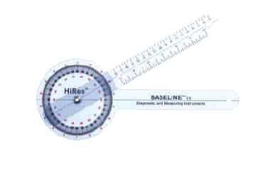 Baseline Hög Resolutions Goniometer 360 gr 30 cm . 360 graders goniometer med Hires skala för exakt läsning