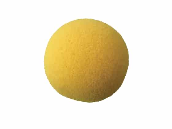 CanDo® Foam Ball Hand Exerciser; ø6.4 cm. Gul.