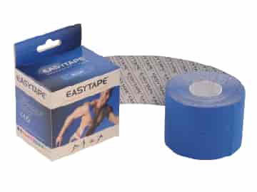 EasyTape i den vackra blå färgen i 5 cm bredd och 4,5 meter per rulle. EasyTape är idag en av de mest sålda elastiska banden i Danmark. Prova själv och förstå du varför!