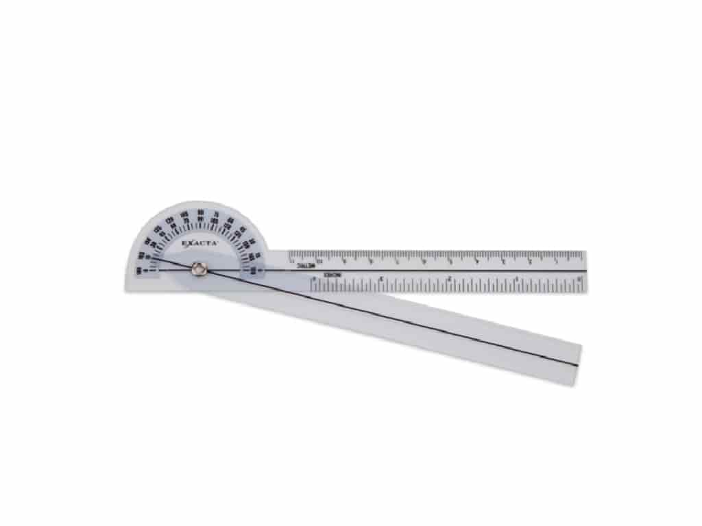 Exacta Goniometer 15 cm, 180 grader, plast, 40 kr, i lager