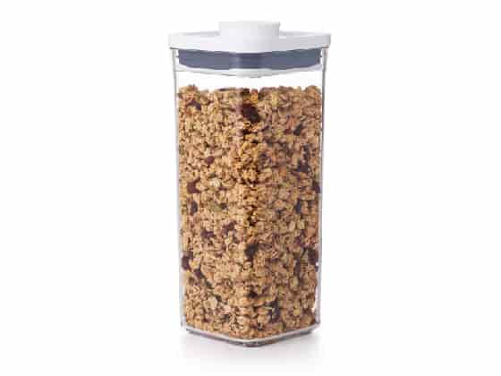 OXO POP Förvaringsburk; 1,6 liter, kvadratisk