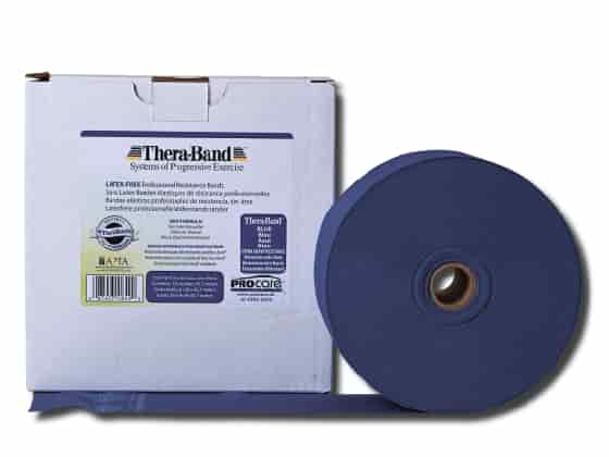 TheraBand latexfritt träningsband 45 meter, blått