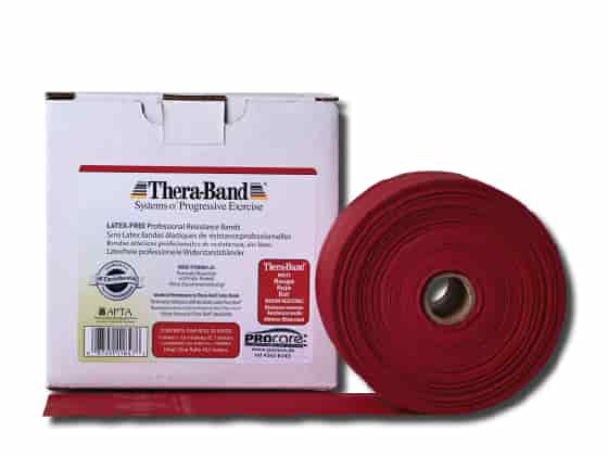 TheraBand latexfritt rött träningsband, 45 meter