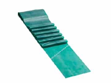 TheraBand träningsband, längd 2,5 meter. Grön färg (hårdhet 4 av 8).