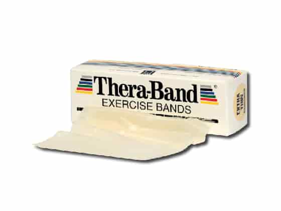 TheraBand beige träningsband 5,5 meter.