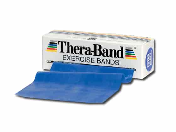 TheraBand träningsband 5,5 meter, blå.