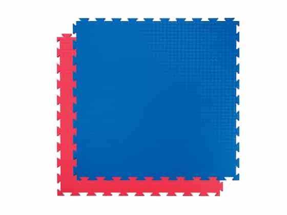 SportsMat Profi, 100 x 100 x 2cm, blå / röd