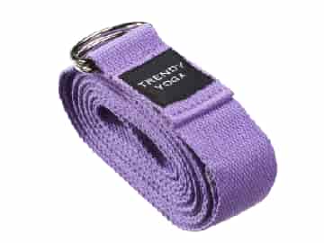 Yoga bälte i färgen lila.